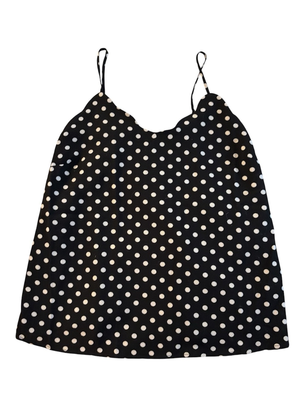 Monteau Spaghetti Strap Polka Dot Crop Top M